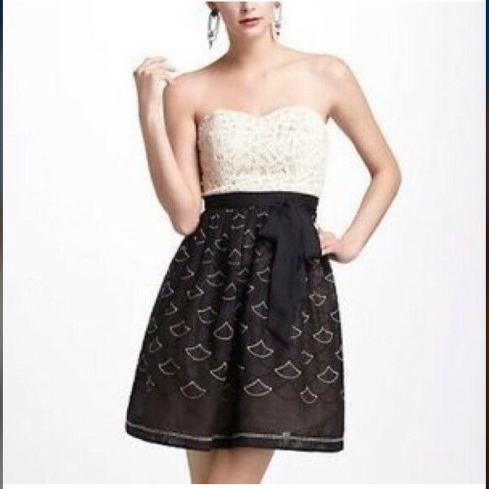Anthropologie Meadow Rue strapless dress